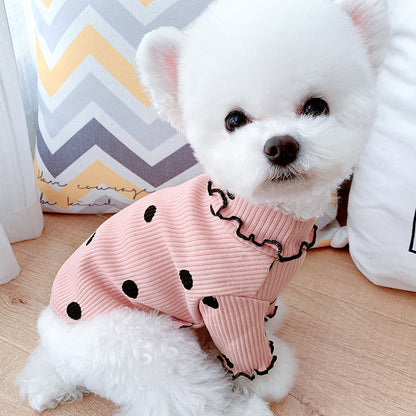 Adorable Polka Dot Dog Shirt