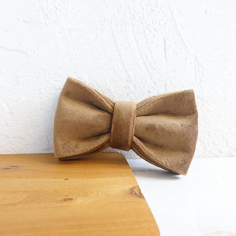 Soft Brown Collar Bow