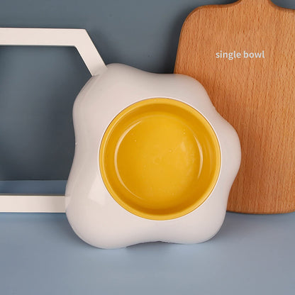 Egg Yolk Shaped Pet Feeding Bowl