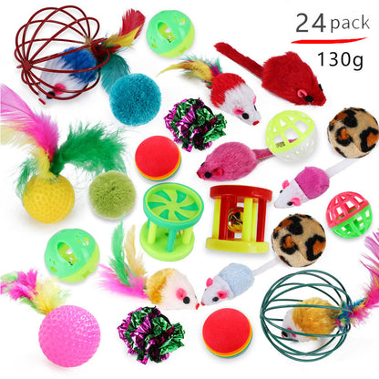 Ultimate Cat Toy Collection with Chasing Stick