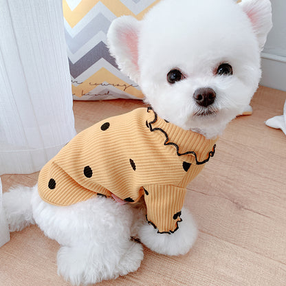 Adorable Polka Dot Dog Shirt