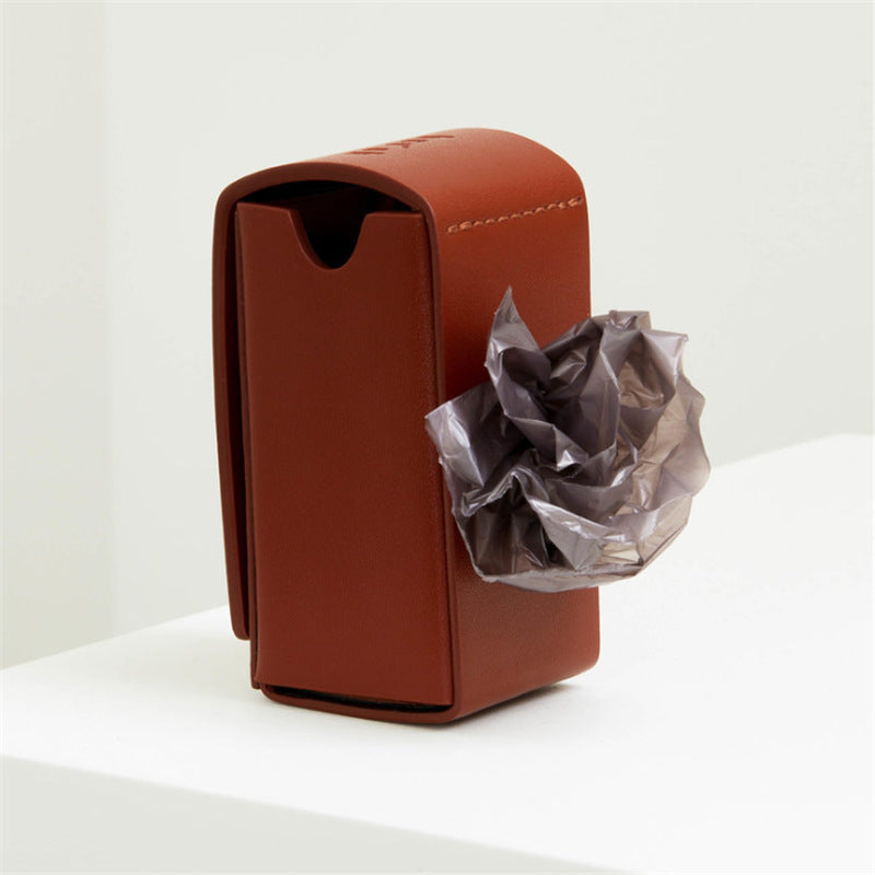 Luxurious Leather Bag Dispenser