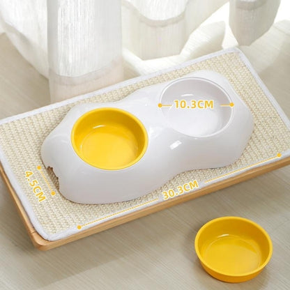 Egg Yolk Shaped Pet Feeding Bowl