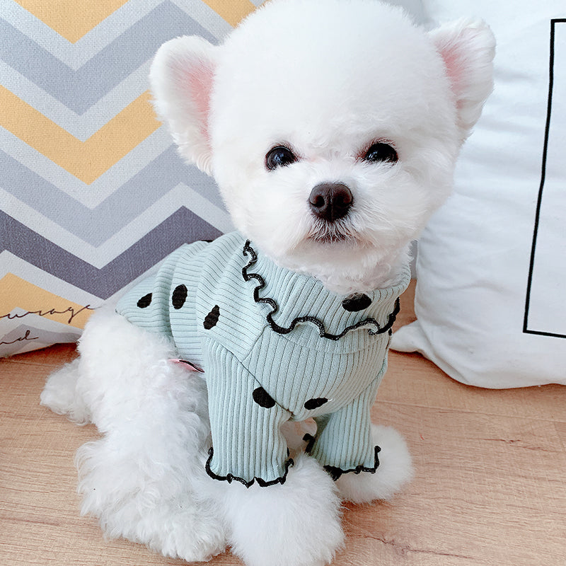 Adorable Polka Dot Dog Shirt