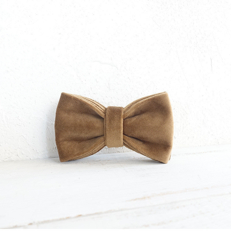 Soft Brown Collar Bow