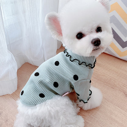 Adorable Polka Dot Dog Shirt