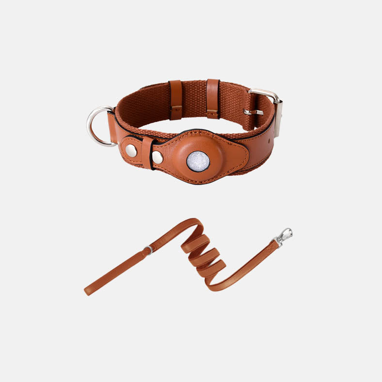 LeatherTracker Dog Collar