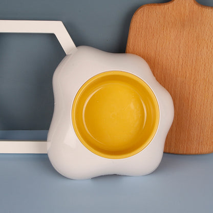 Egg Yolk Shaped Pet Feeding Bowl