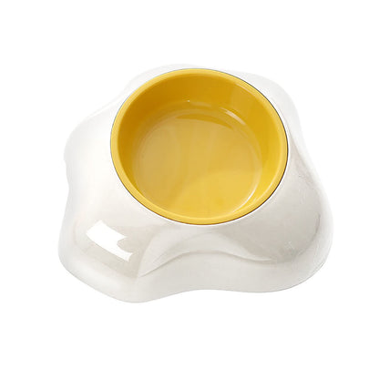 Egg Yolk Shaped Pet Feeding Bowl